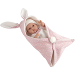 ARIAS - Bebè 33 cm coperta con orecchie Rosa