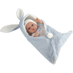 ARIAS - Bebè 33 cm coperta con orecchie Azzurro